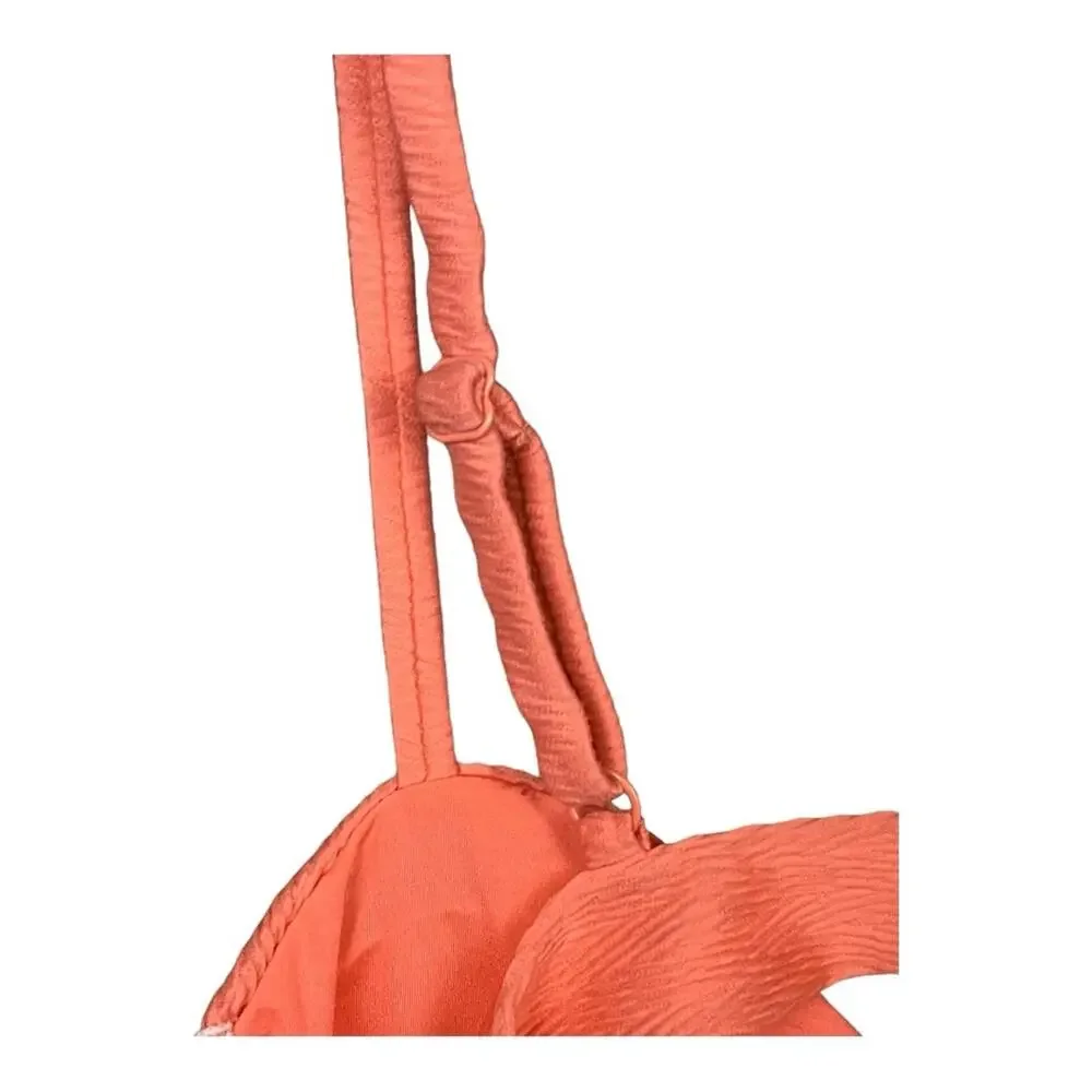 RVCA La Jolla Bikini Top in‎ Coral Size Large NWT